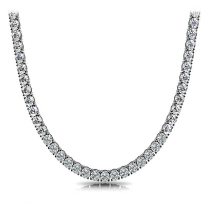 Ava Tennis Necklace 14K White Gold 4.00 cts Lab Grown Diamonds - 18 inches