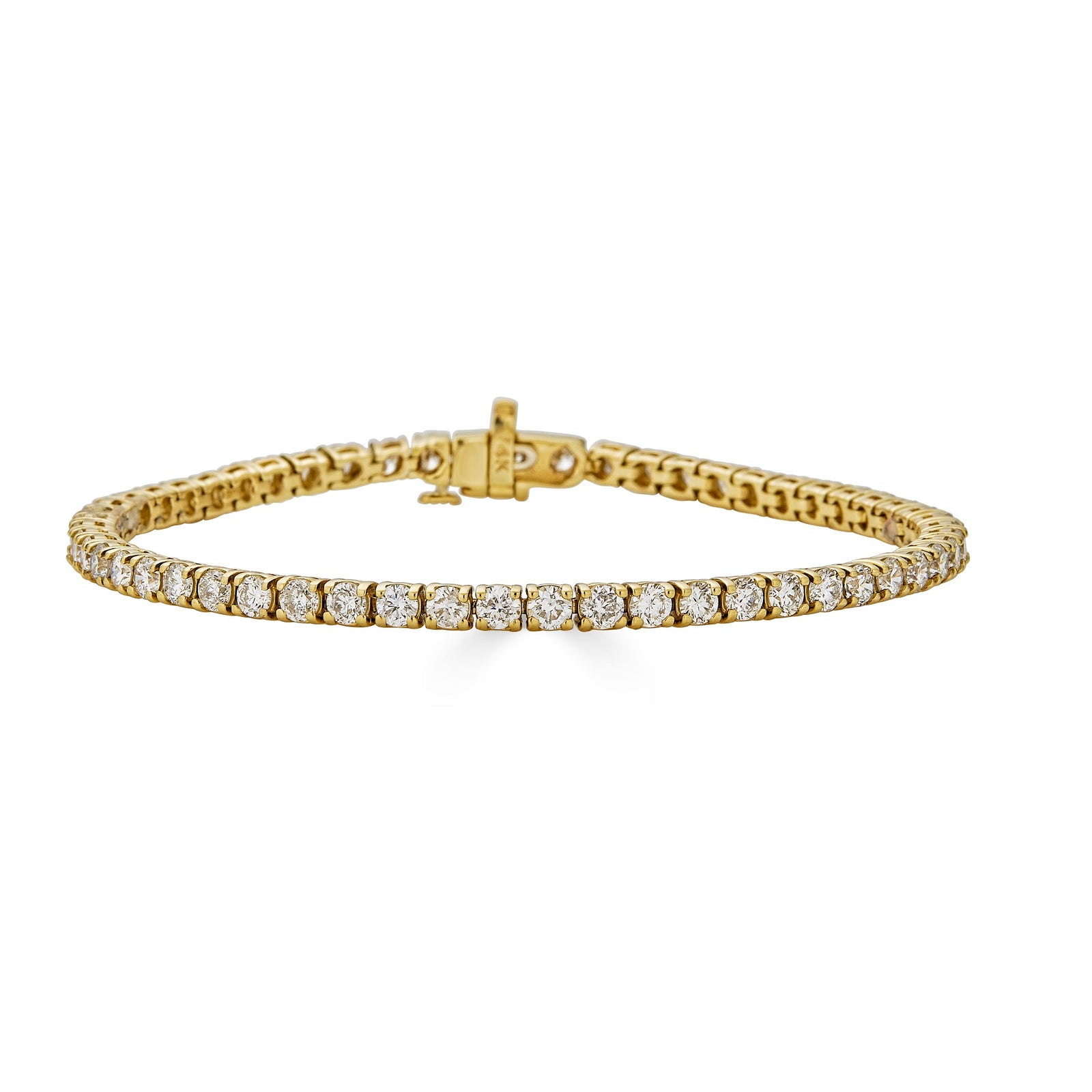 Ava 5ct Tennis Bracelet 14K Yellow Gold