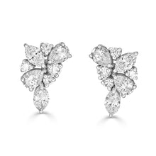 Haya Elongated Cluster Earrings 14K Gold with Pear and Marquis Lab Grown Diamonds