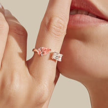 Rosé Collection Aizza Toi Moi 14K White Gold Emerald & Pear Lab Grown Diamond Ring