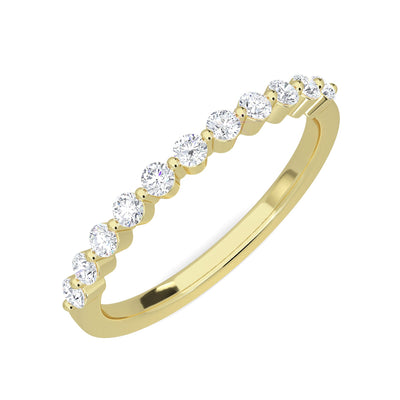 Tanya Round 0.33ct Half Eternity Band 14K Yellow Gold