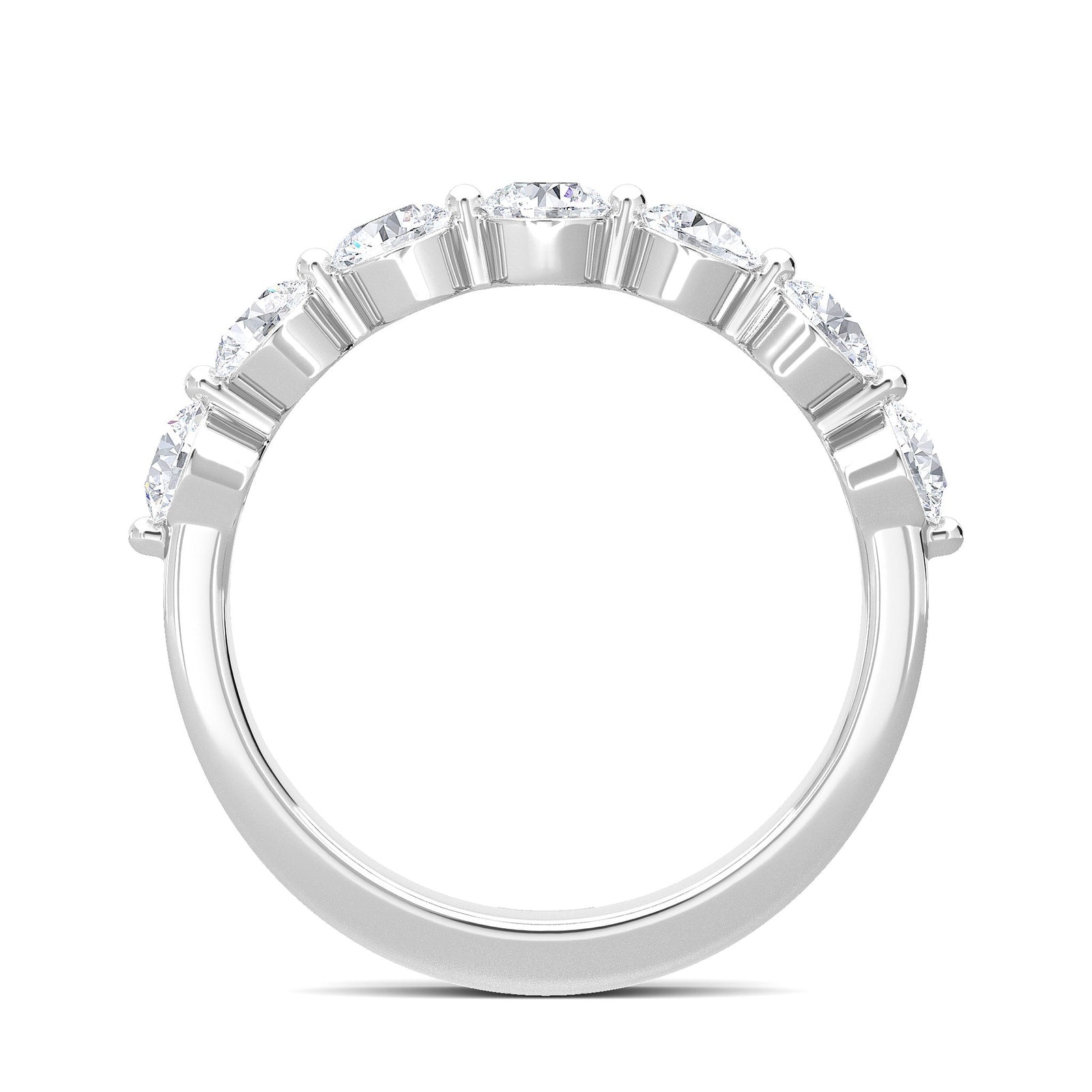 Tanya Round 1.00ct Half Eternity Band 14K White Gold