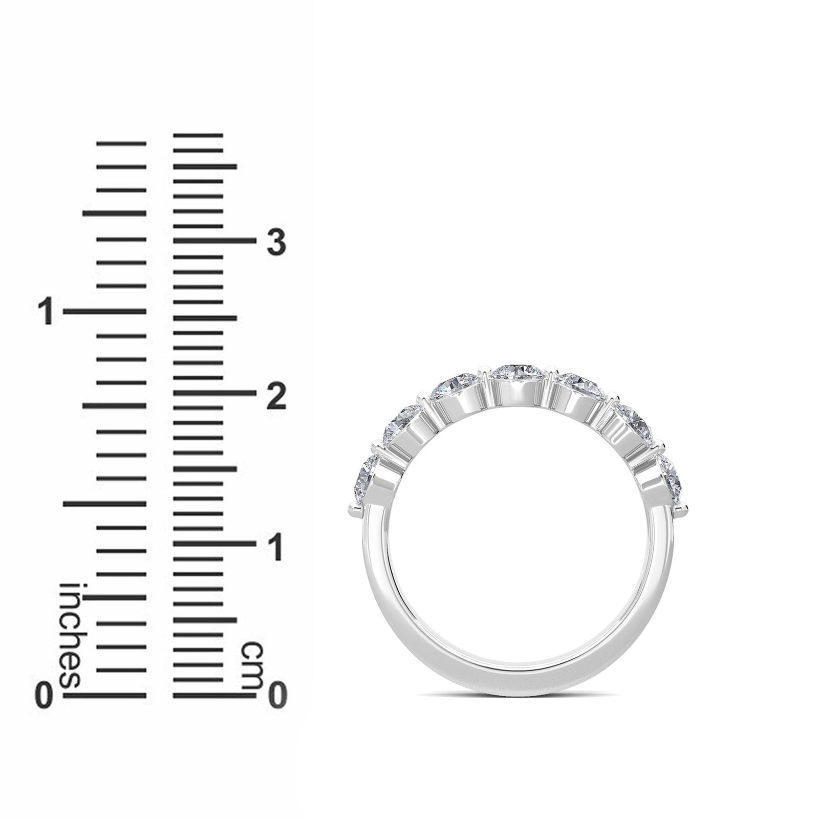 Tanya Round 1.00ct Half Eternity Band 14K White Gold