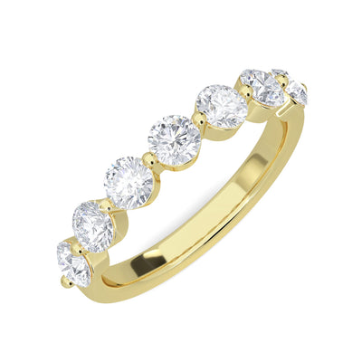 Tanya Round 1.00ct Half Eternity Band 14K Yellow Gold