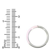 Vida Lab Diamonds Ceramic Chic Pink Mist 'V' Ring 925 Sterling Silver 0.16 CTW Round Lab Grown Diamonds Size Guide