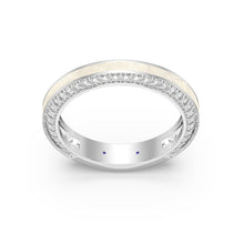 Vida Lab Diamonds Ceramic Chic Golden Sand 0.65 CTW Lab Grown Diamond Band in 925 Sterling Silver