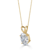 Vida Classic Oval Solitaire 2.00ct Pendant 14K Yellow Gold